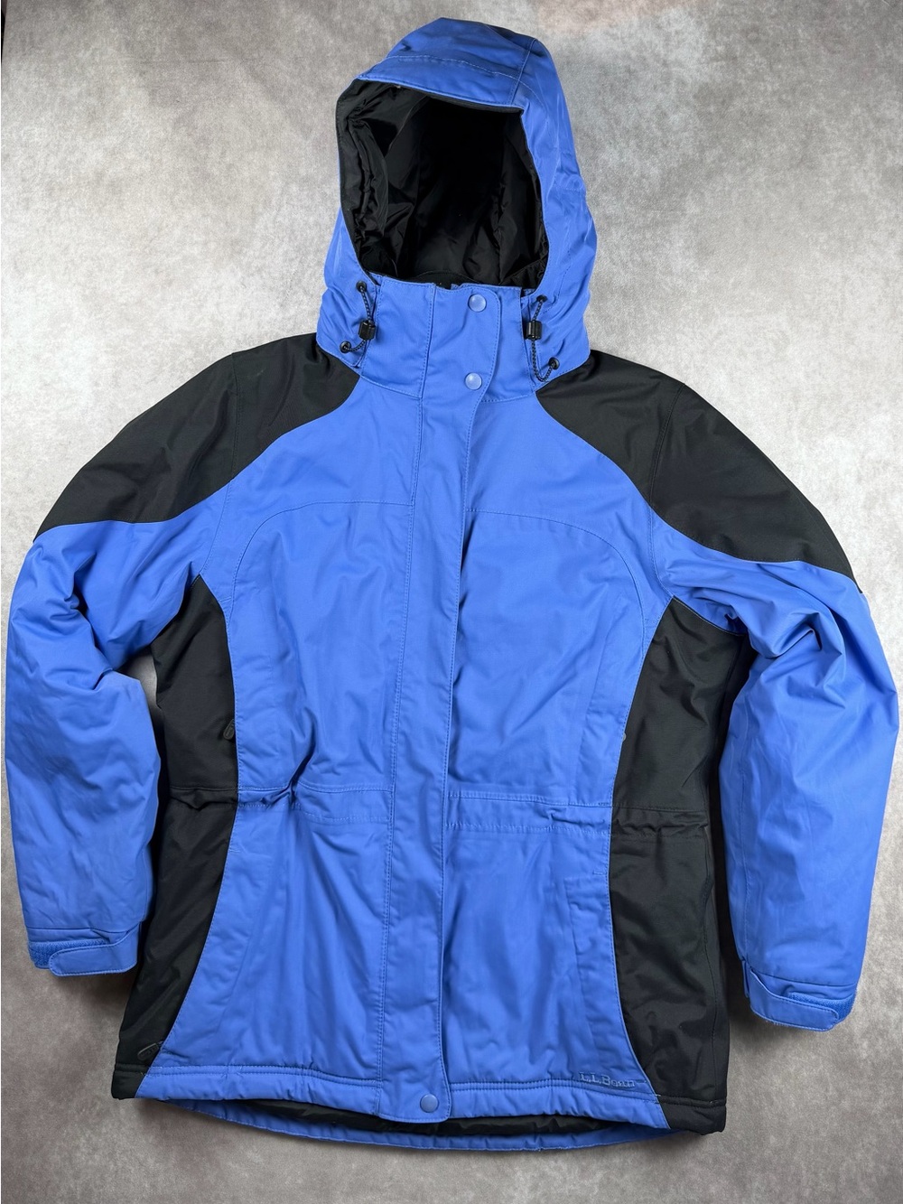 L.L.Bean Blue & Black PrimaLoft Hooded Ski Parka – Medium